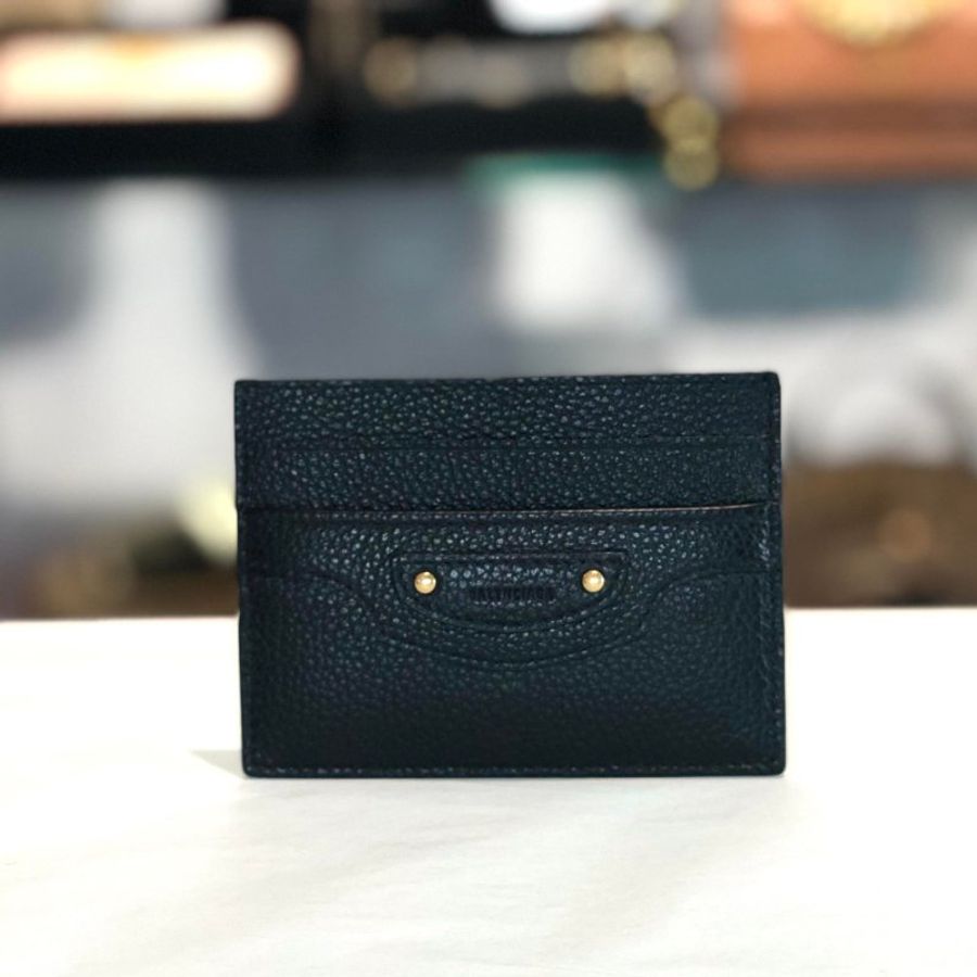 BALENCIAGA 牛皮壓紋卡夾 黑色 全新商品-0