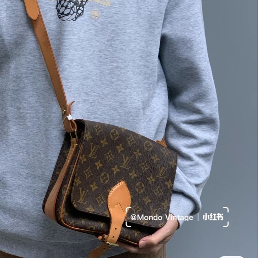 #Lv #vintage #斜背包 已絕版停產的稀有 #老花 #馬鞍包-0