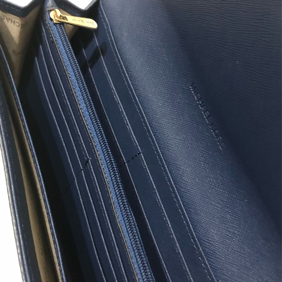 MICHAEL KORS MK 皮質 長夾 卡夾 扁包 精品 皮夾 logo 女用-7