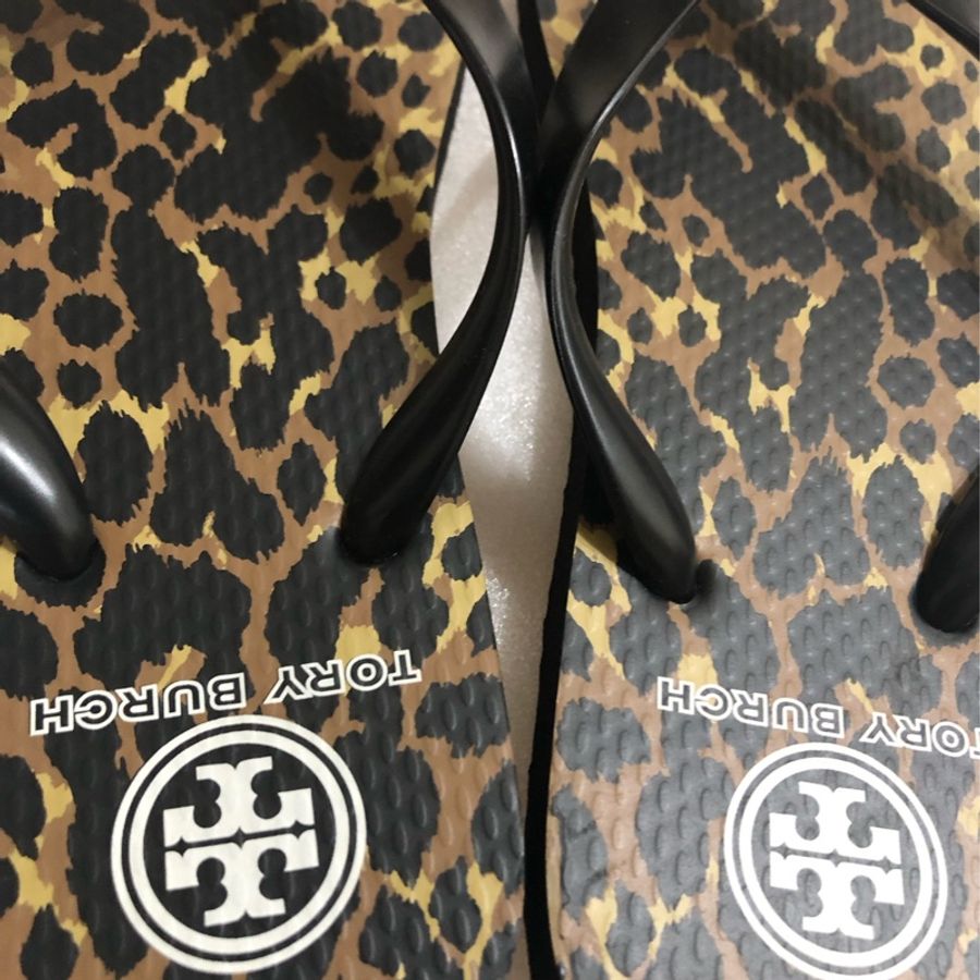 Tory Burch 豹紋 夾腳拖 海灘拖 人字拖 39-40 24cm - 25cm 防滑底 拖鞋 海邊 沙灘-5
