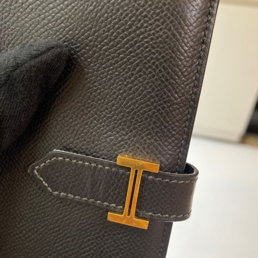 Hermes Bearn 長夾 黑皮金釦 Epsom皮-29