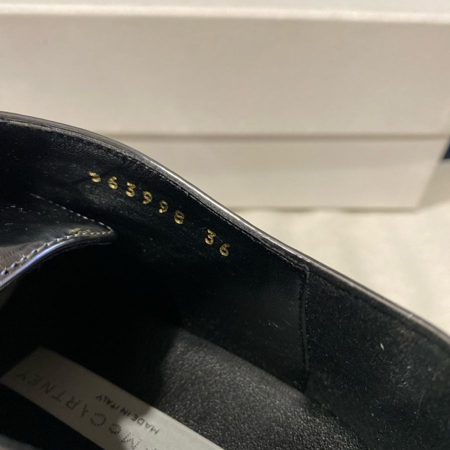 全新Stella McCartney 經典厚底鞋 銀面白星-8