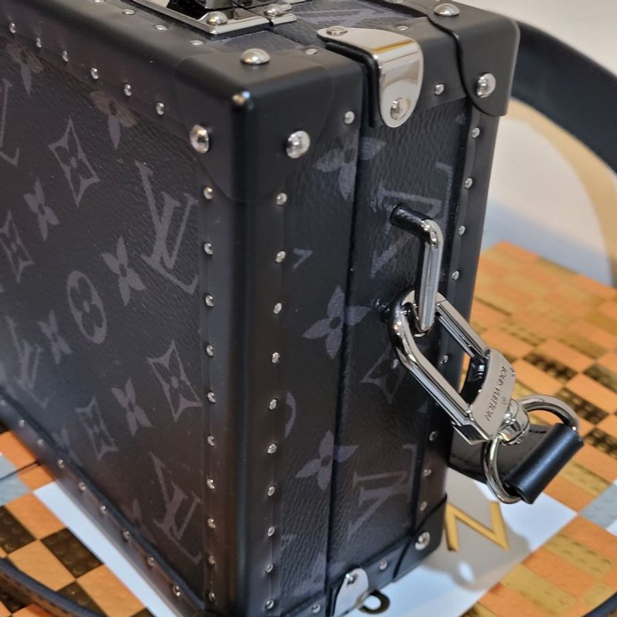 LV 全新 M20251 小箱子 Clutch Box 側背包 硬箱 Monogram Eclipse-2