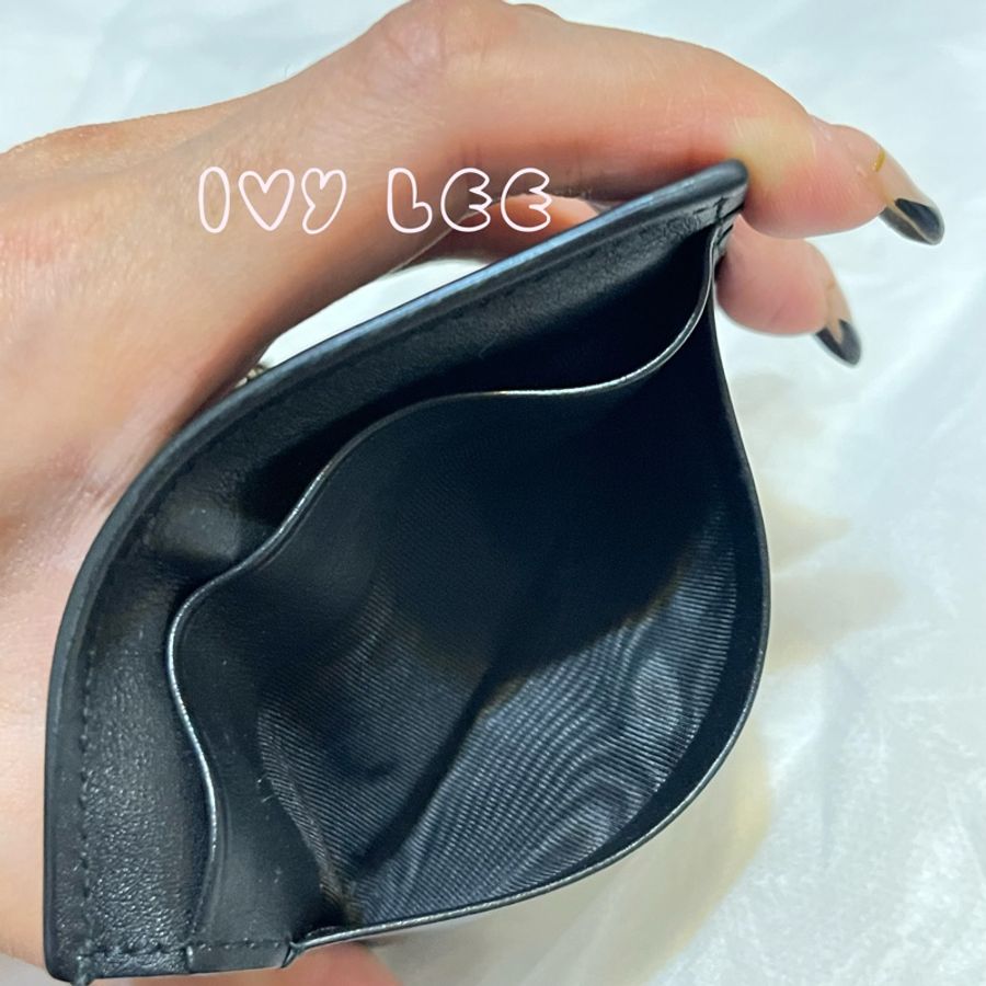 VALENTINO范倫鐵諾 質感黑卡夾 名片夾 鉚釘造型 二手精品 正品-5