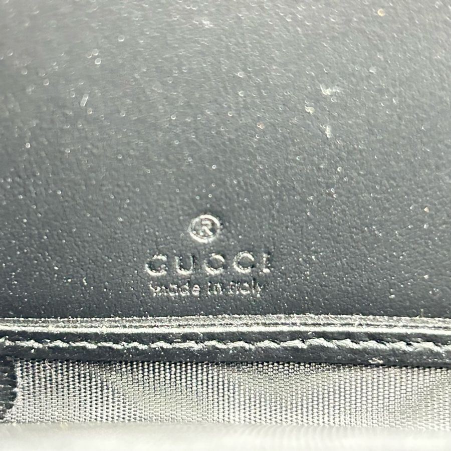 GUCCI GG Marmont系列仿舊金色雙G LOGO牛皮山形紋拉鍊長夾(黑色/443123)-3