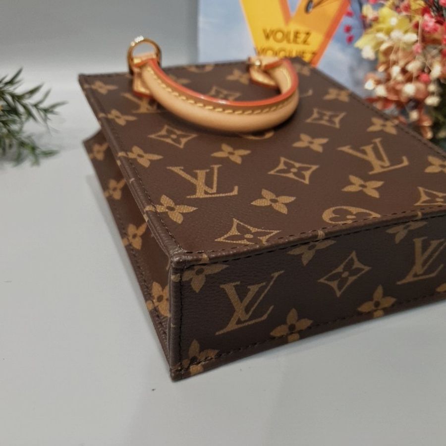 Louis Vuitton LV 晶片款 老花字紋 Petit Sac Plat 迷你 琴譜斜背包M81295-2