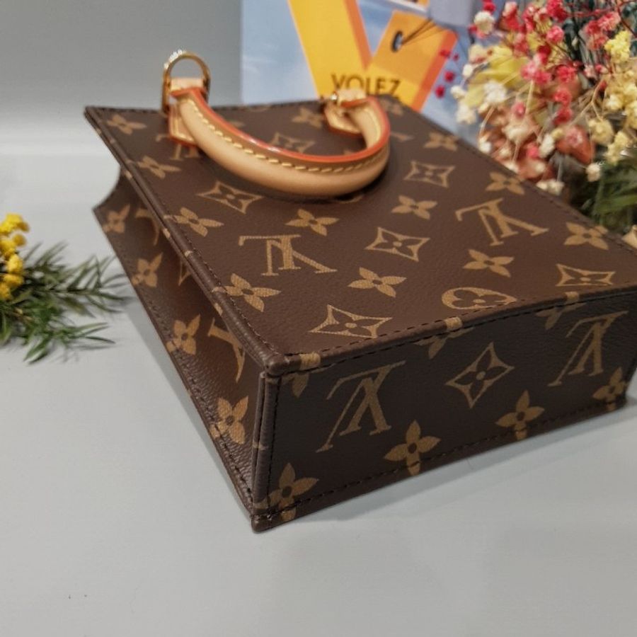 Louis Vuitton LV 晶片款 老花字紋 Petit Sac Plat 迷你 琴譜斜背包M81295-4