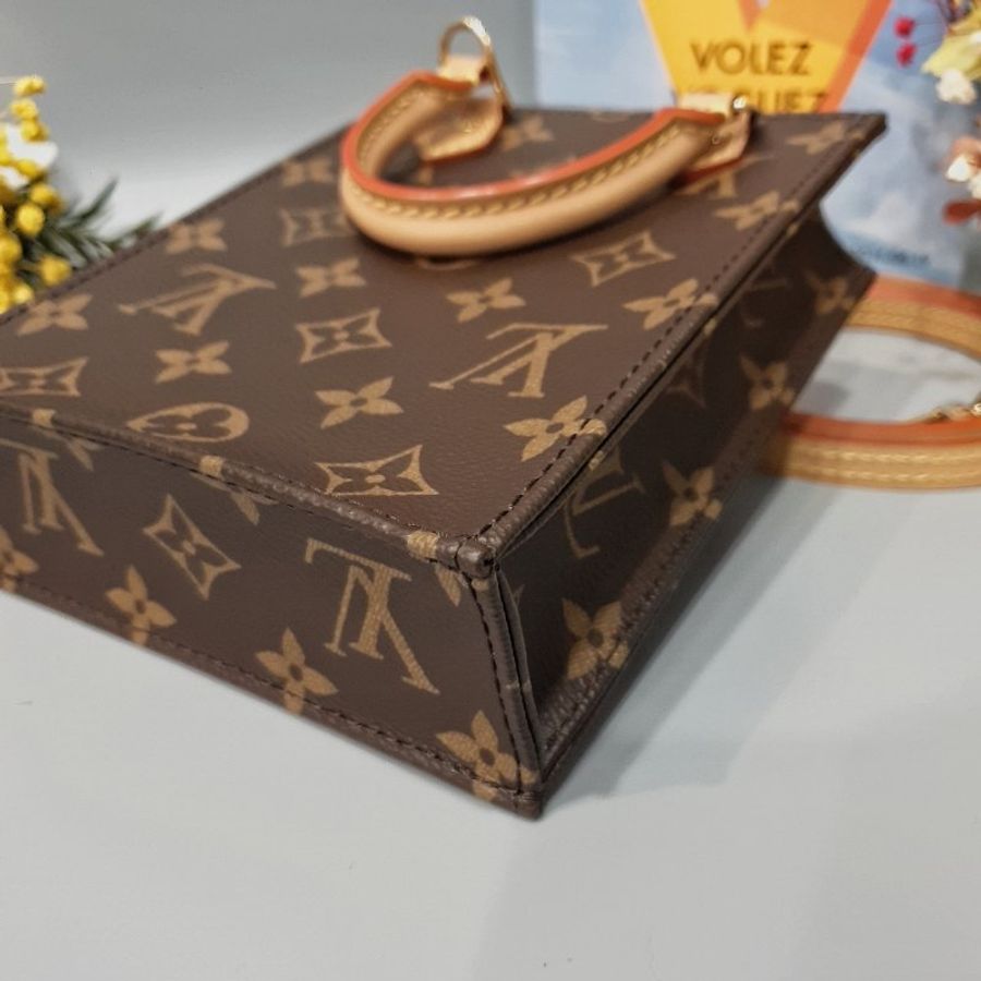 Louis Vuitton LV 晶片款 老花字紋 Petit Sac Plat 迷你 琴譜斜背包M81295-5