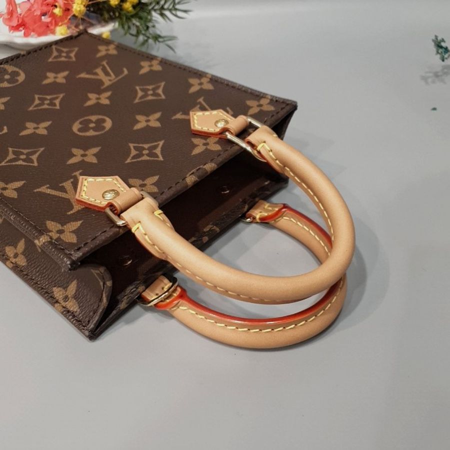 Louis Vuitton LV 晶片款 老花字紋 Petit Sac Plat 迷你 琴譜斜背包M81295-10