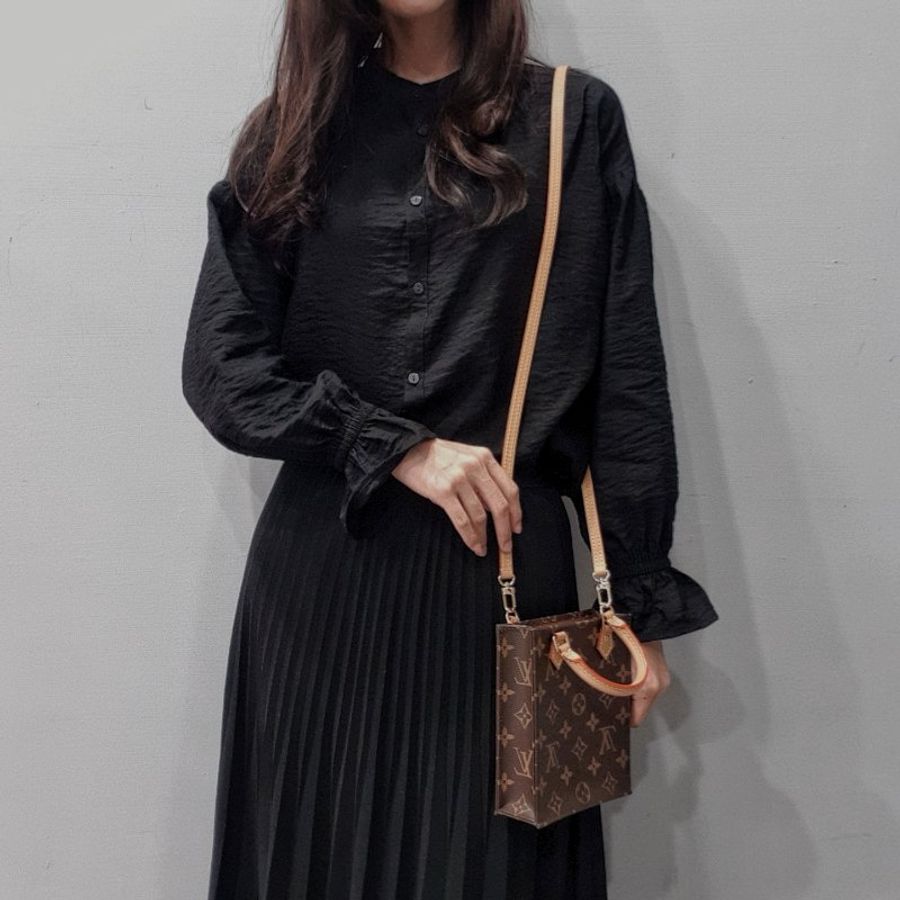 Louis Vuitton LV 晶片款 老花字紋 Petit Sac Plat 迷你 琴譜斜背包M81295-13