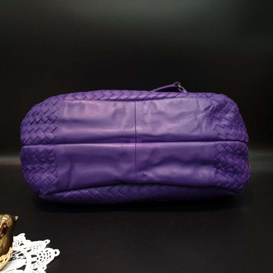 Bottega Veneta BV 紫色 全皮經典編織 小款 肩背包/托特包/手提包-8