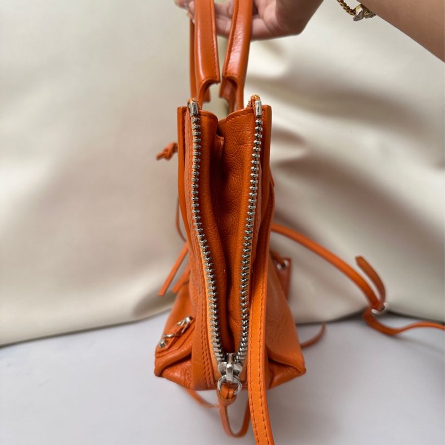 BALENCIAGA 巴黎世家 小機車包 (橘色)-2