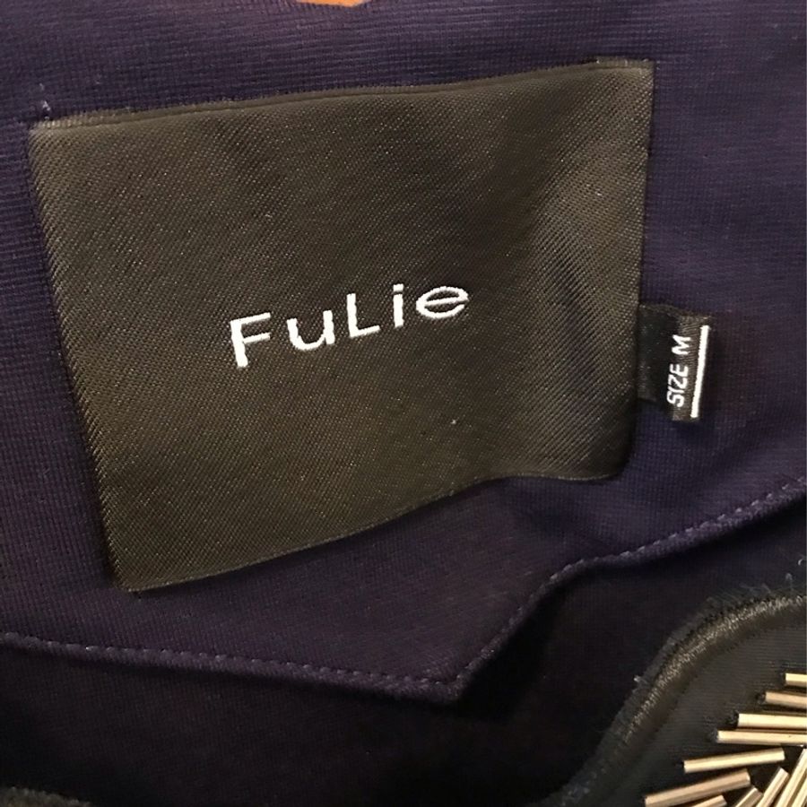Fulie深紫色質感時尚洋裝 M號 約85成新-6