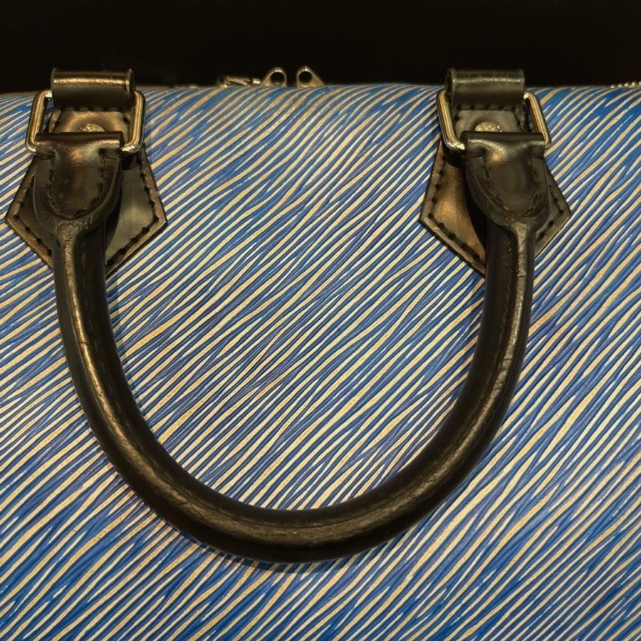 Louis Vuitton LV 藍色水波紋 SPEEDY25波士頓二用包/手提包/斜背包-7