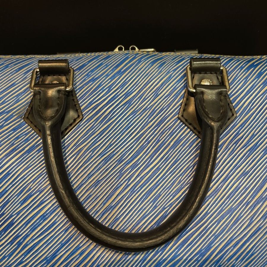 Louis Vuitton LV 藍色水波紋 SPEEDY25波士頓二用包/手提包/斜背包-8