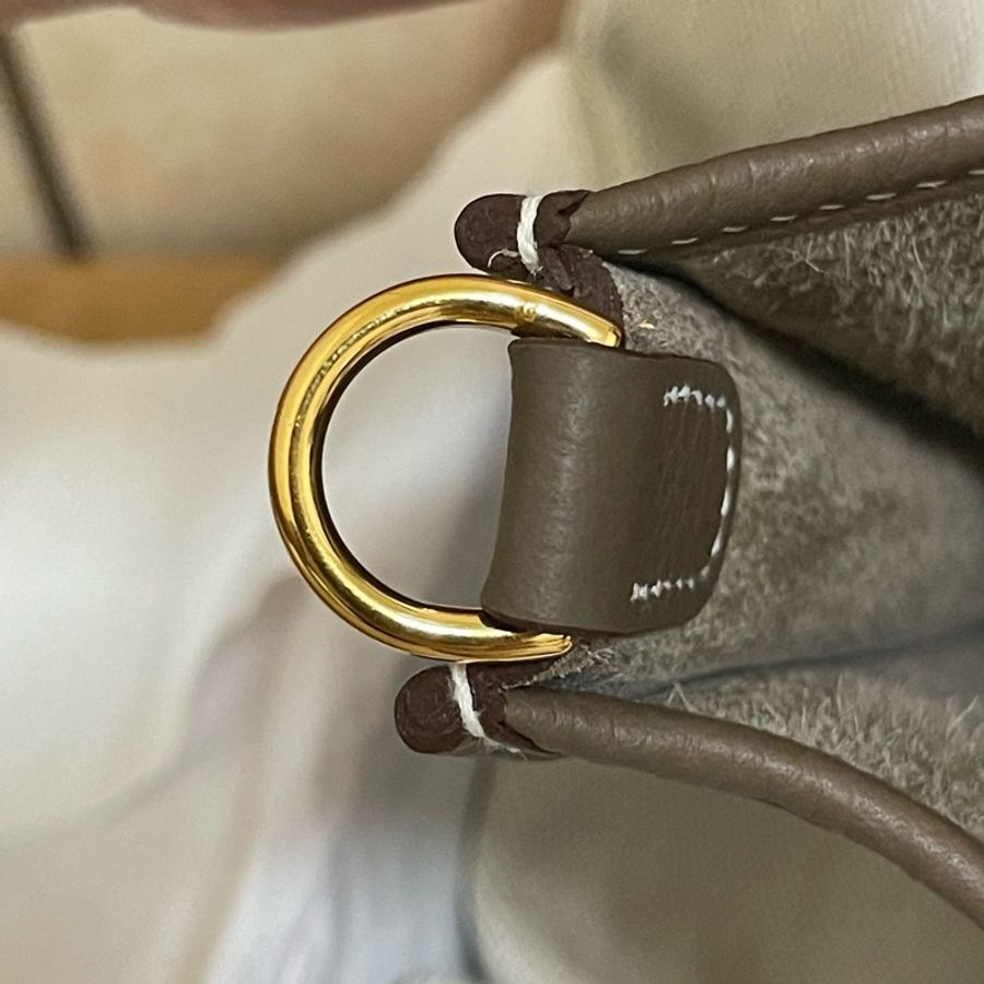 Hermes大象灰mini Evelyn金釦。 (保留中)他團同步,購買前請先確認)-9
