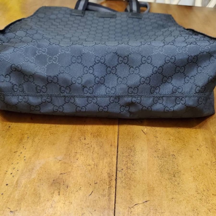 Gucci 黑色購物袋-5