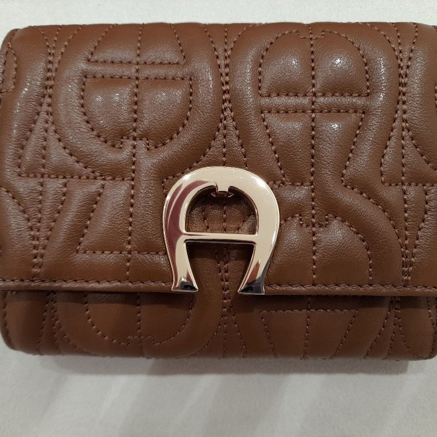 代購  AIGNER  三折短夾  全新台灣公司貨-0