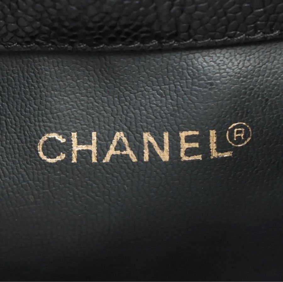 Chanel 香奈兒 6Logo 荔枝牛皮 肩背 水桶包 老香 黑金 vintage-18