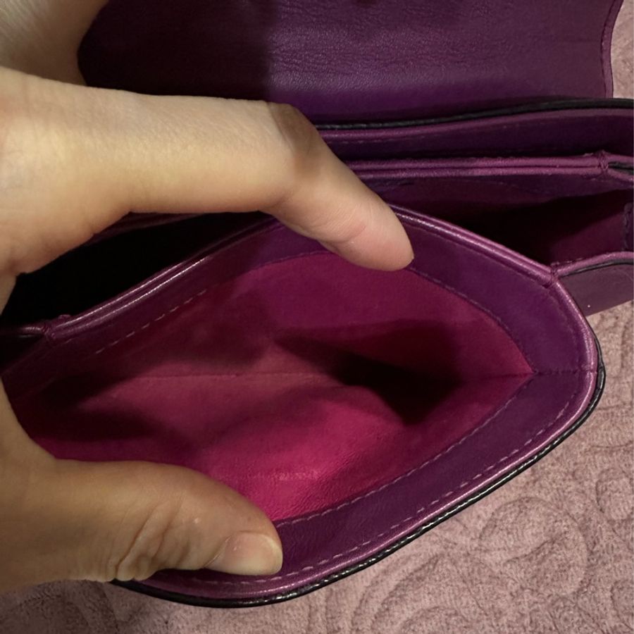 BVLGARI 紫色迷你2用包-13