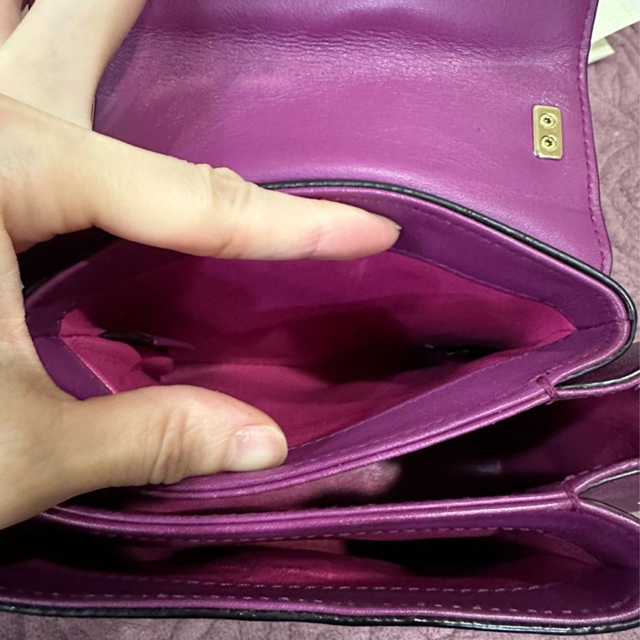 BVLGARI 紫色迷你2用包-15