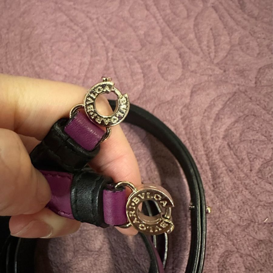 BVLGARI 紫色迷你2用包-19
