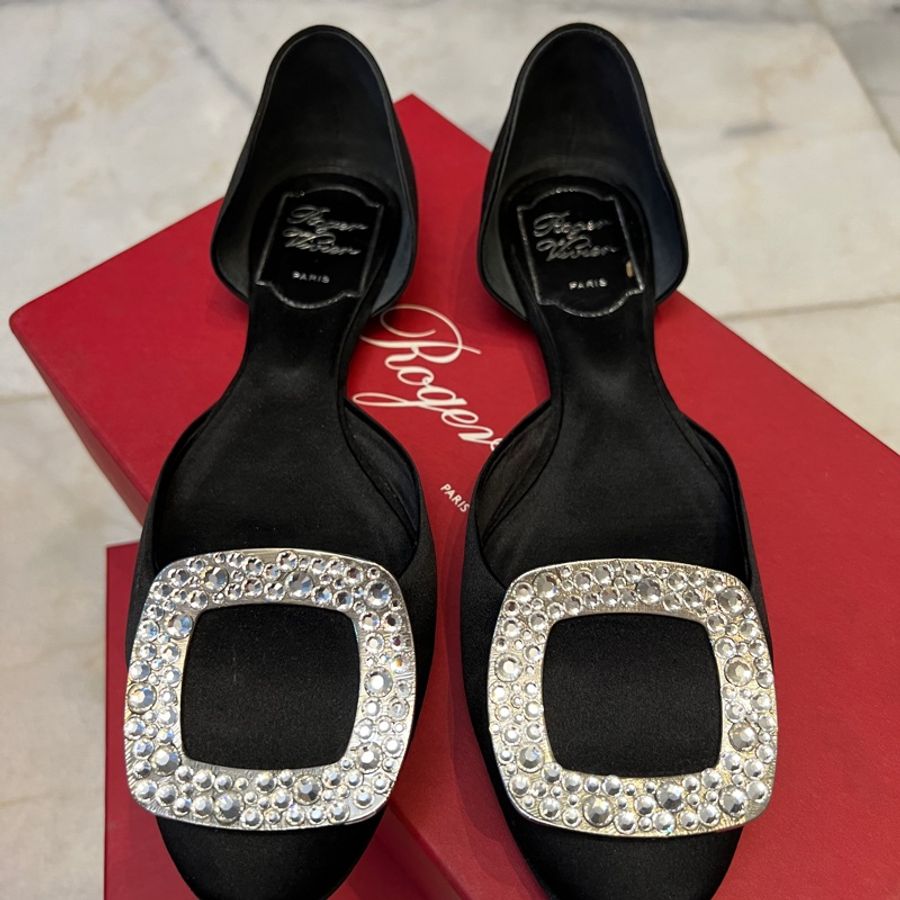 Roger Vivier chips 水鑽芭蕾舞鞋 平底鞋-0