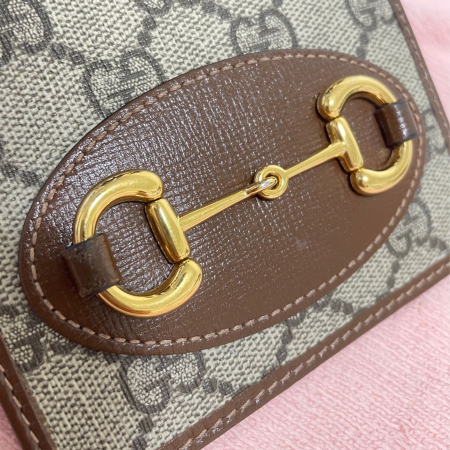 Gucci 限定1955 馬銜扣 女款 小皮夾 短夾-2