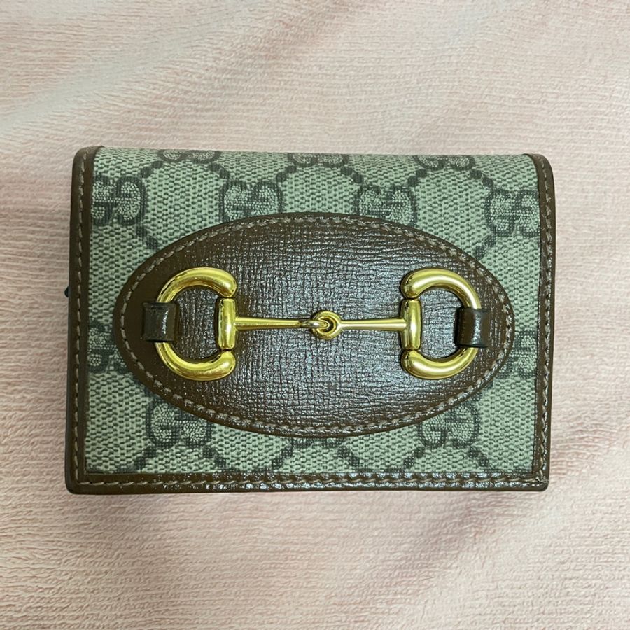 Gucci 限定1955 馬銜扣 女款 小皮夾 短夾-6