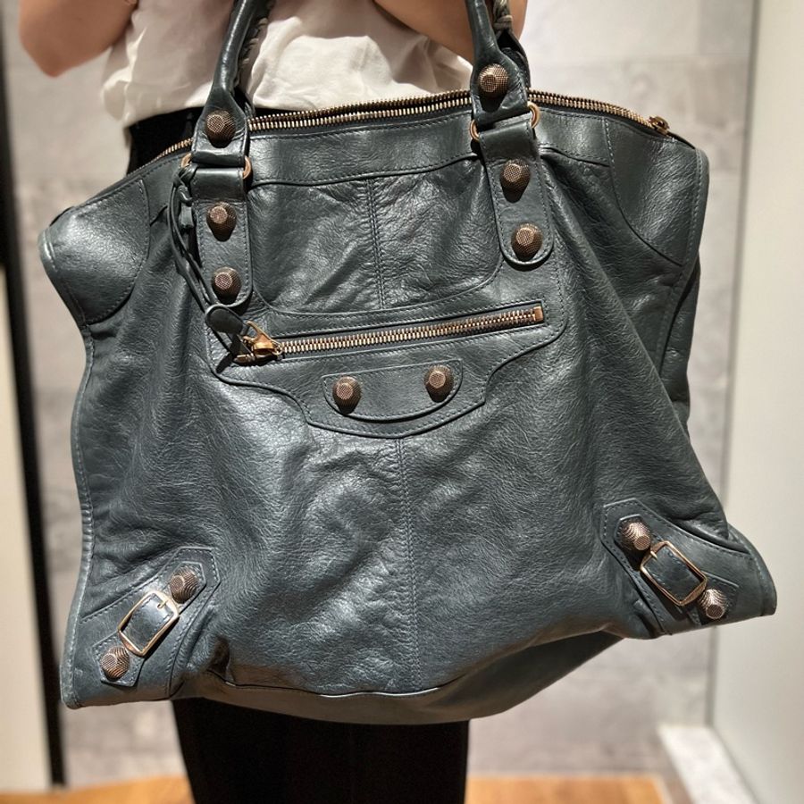 Balenciaga 巴黎世家 Weekend 機車包 大款 二手美品-1