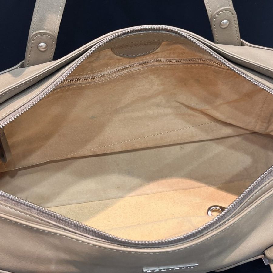 Delvaux 德爾沃 灰色 全皮 兩用包/手提包/肩背包-9