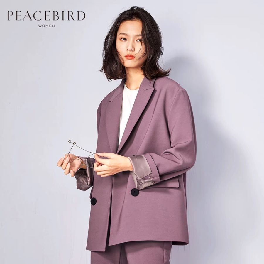 peacebird深藕粉套裝-5