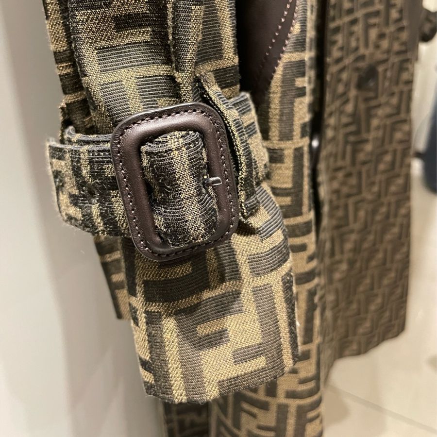 Fendi 拼色布料風衣外套-3