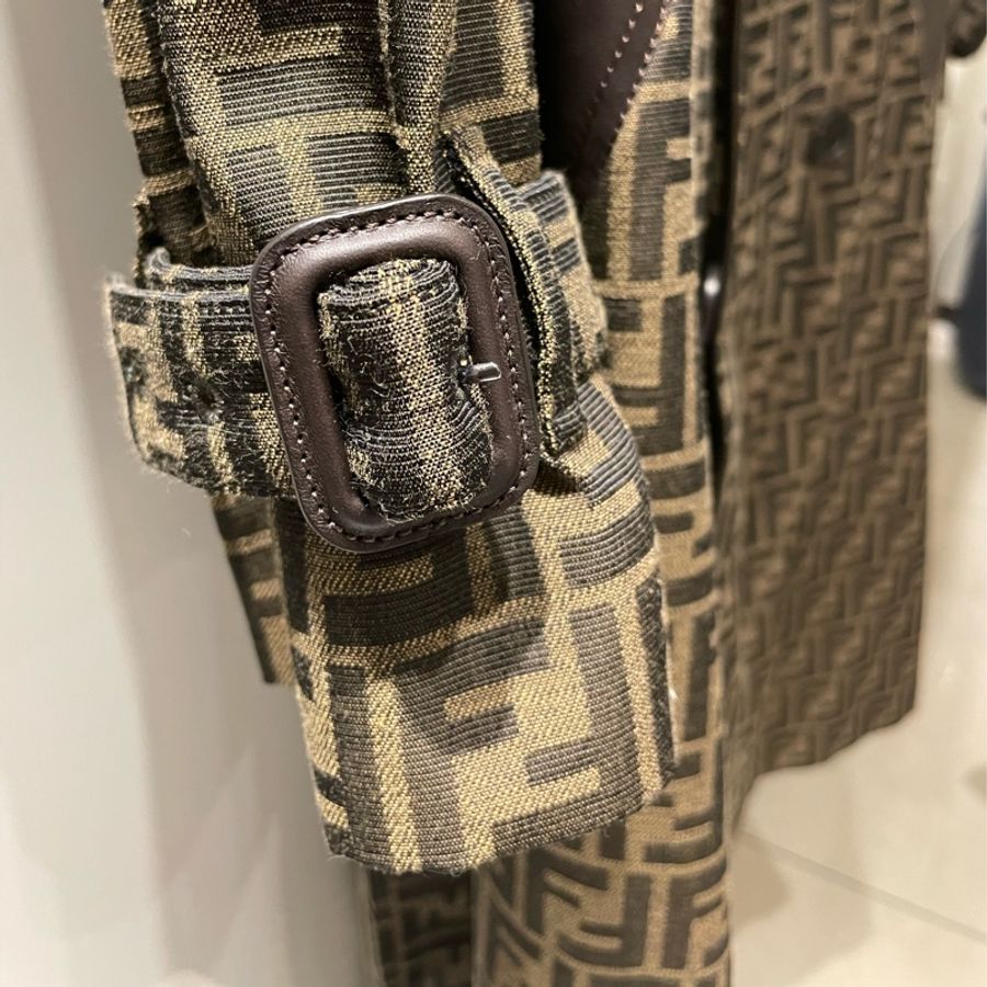 Fendi 拼色布料風衣外套-8