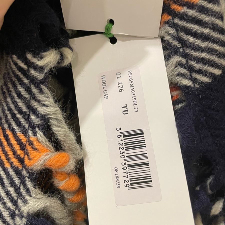 kenzo 常春藤格紋星夜藍流蘇斗篷大衣-12