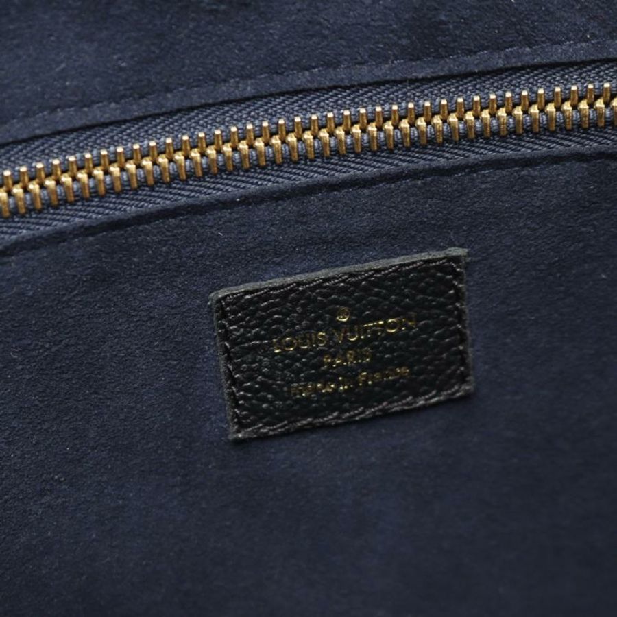 【日本直送】 中古LOUIS VUITTON[B]Neverfull MM  老花empreinte壓花浮雕 黑色 肩包 真皮托特包 黑色-3