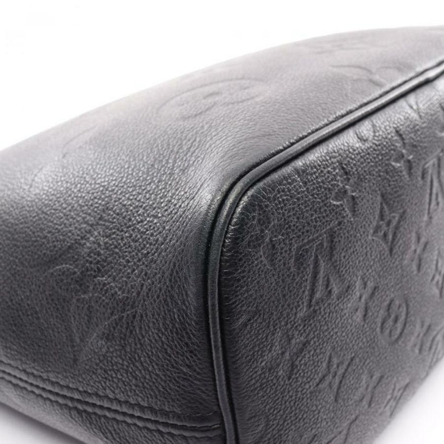 【日本直送】 中古LOUIS VUITTON[B]Neverfull MM  老花empreinte壓花浮雕 黑色 肩包 真皮托特包 黑色-4