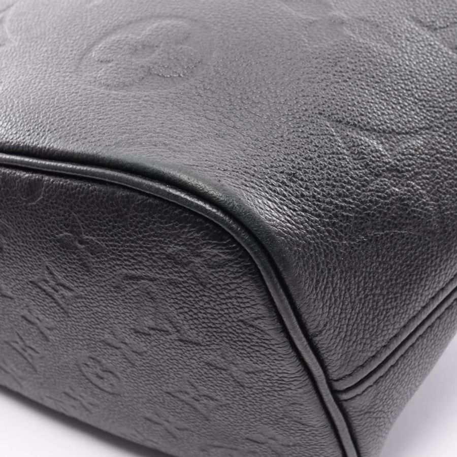 【日本直送】 中古LOUIS VUITTON[B]Neverfull MM  老花empreinte壓花浮雕 黑色 肩包 真皮托特包 黑色-5