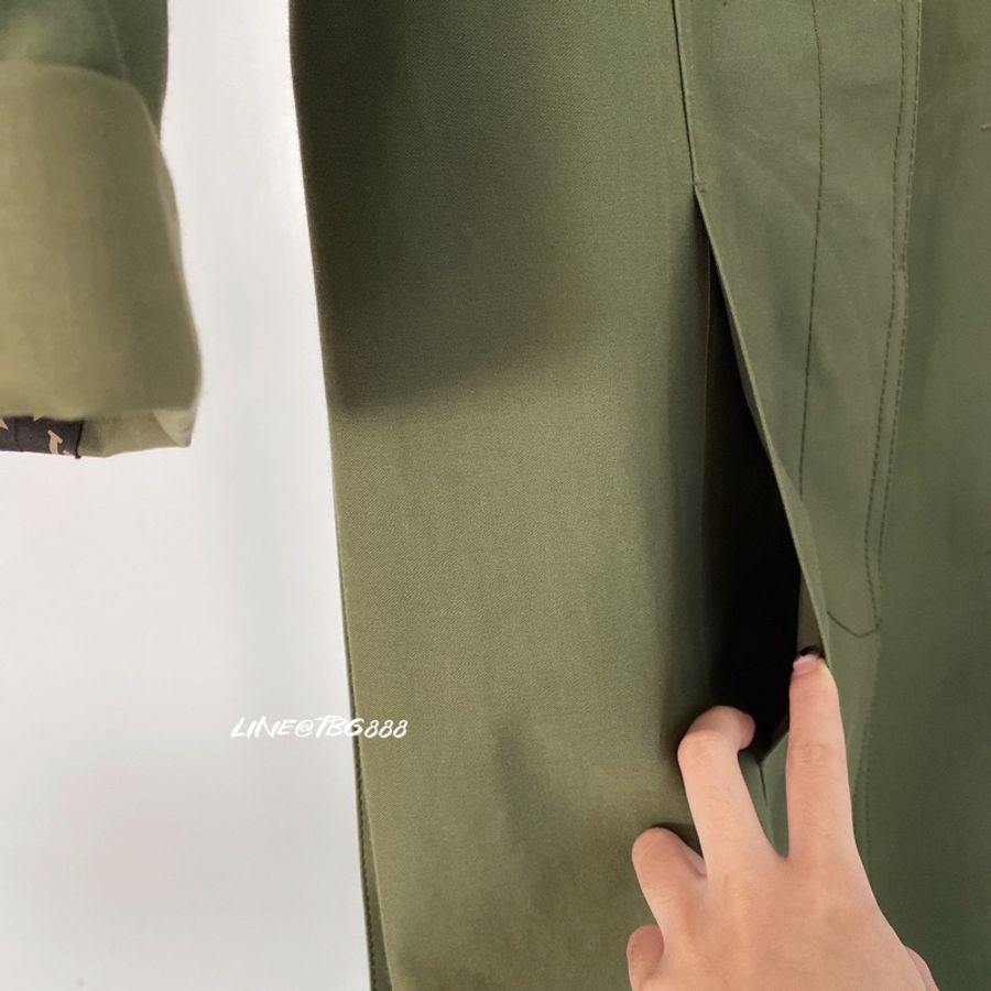 LOUIS VUITTON 墨綠風衣外套-4
