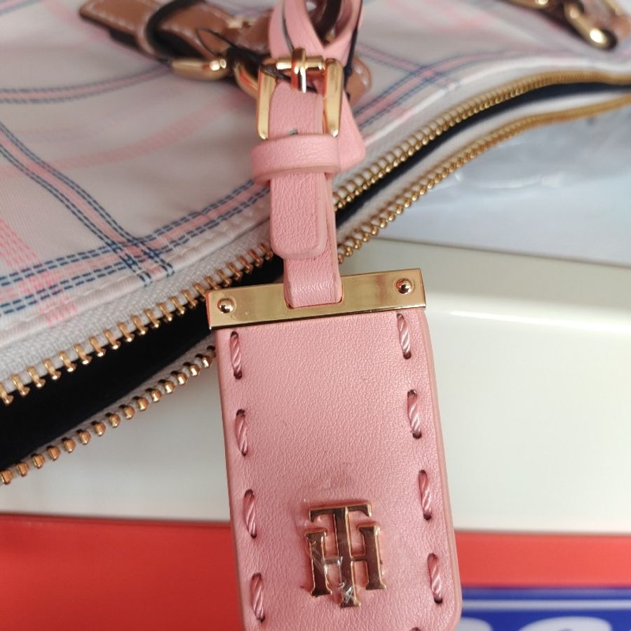 Tommy Hilfiger 粉色大款托特包-7