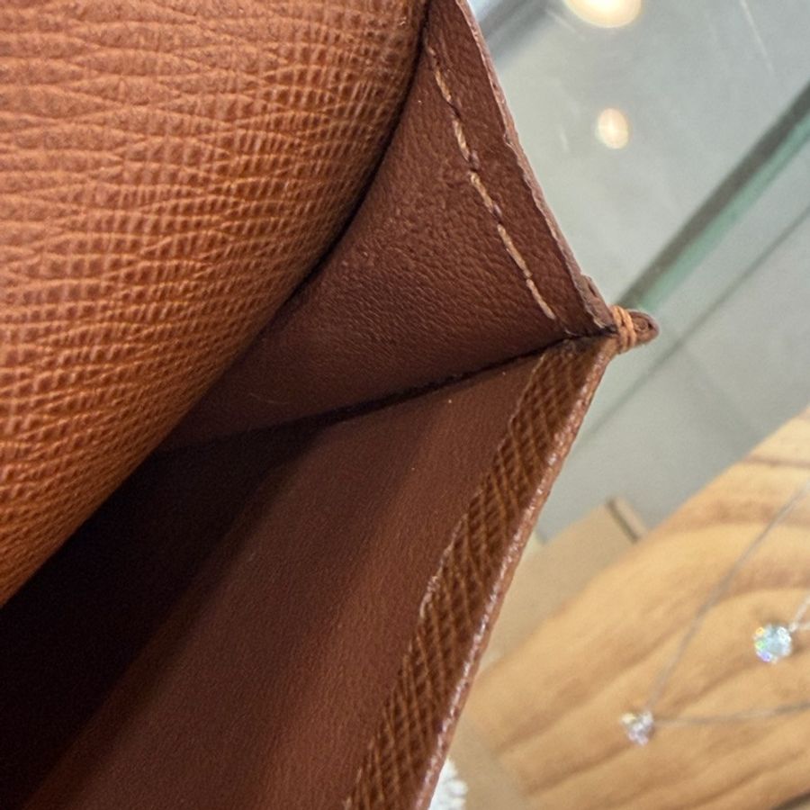 Louis Vuitton M60825原花焦糖內裡對開6卡長夾-30