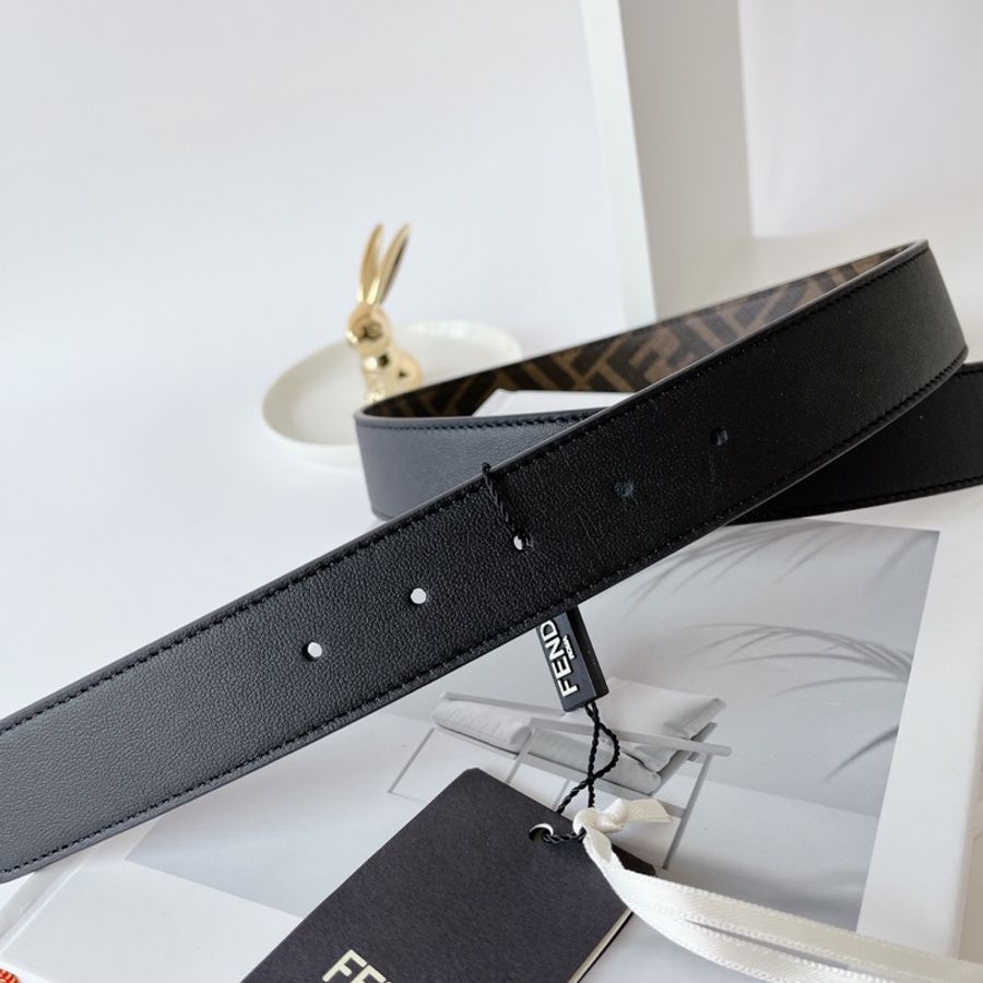 Fendi 品牌logo 雙面用皮帶-1