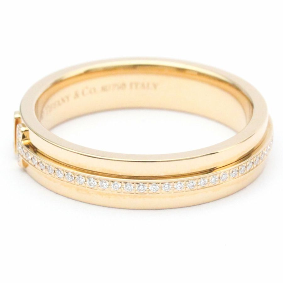【日本直送】拋光 TIFFANY T TWO 窄鑽戒指 18K 玫瑰金 BF560635-1