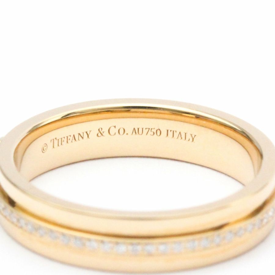 【日本直送】拋光 TIFFANY T TWO 窄鑽戒指 18K 玫瑰金 BF560635-6