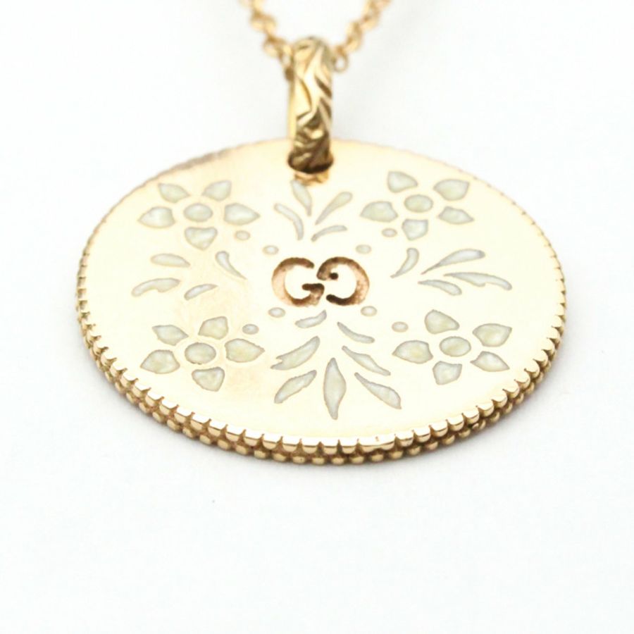 【日本直送】拋光 GUCCI GG Blooms 18K 玫瑰金吊墜項鍊 BF560633-3