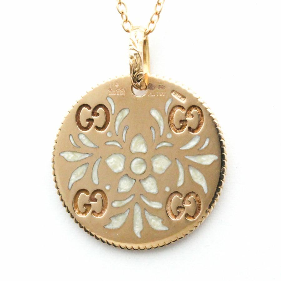 【日本直送】拋光 GUCCI GG Blooms 18K 玫瑰金吊墜項鍊 BF560633-4