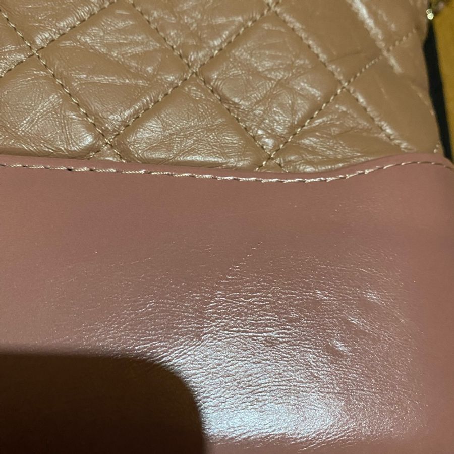 Chanel 霧金釦玫瑰粉中號流浪包-21