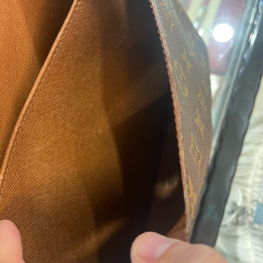 lv 復古絕版品 斜背包-15