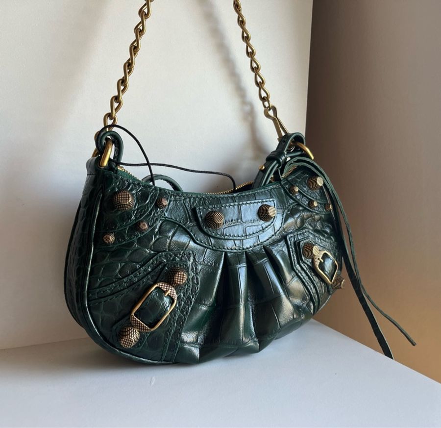 巴黎世家 Balenciaga le cagole mini 全新全配 機車包 腋下包-0