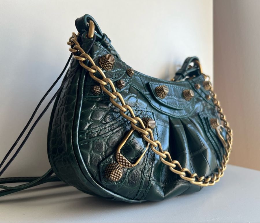 巴黎世家 Balenciaga le cagole mini 全新全配 機車包 腋下包-1